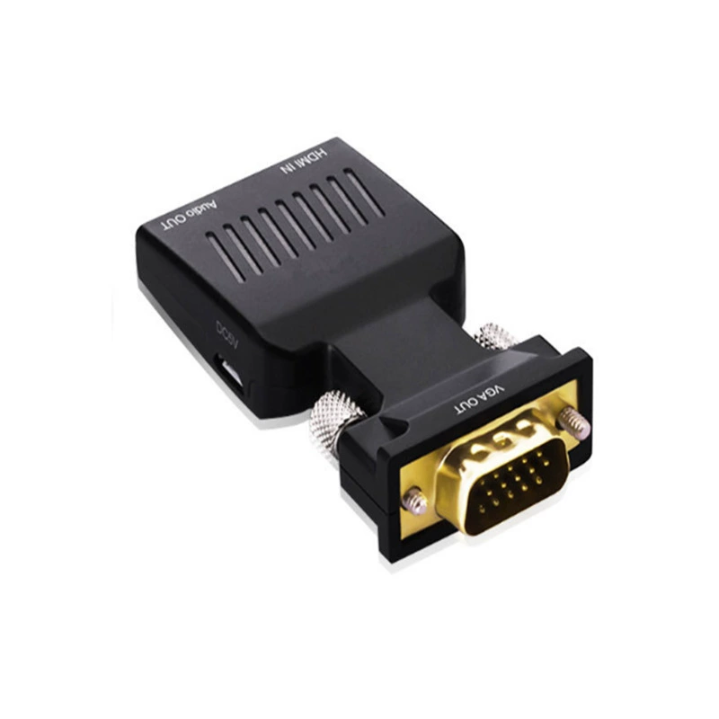 Переходник VGA в HDMI с питанием, аудио, вращение VGA, HDMI конвертер HDMI в VGA