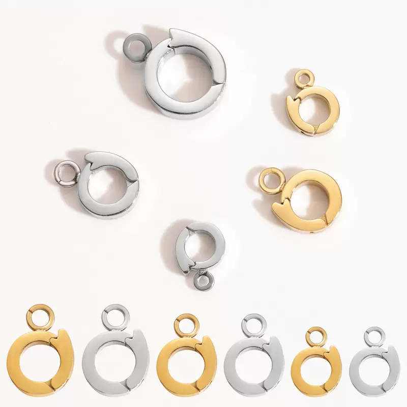 不锈钢饰品扣真空炉内电镀diy手工饰品扣项链首饰扣18K金饰品配件