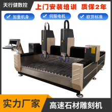 数控双头石材雕刻机石狮子石板栏杆雕刻机1325石碑墓碑雕刻机