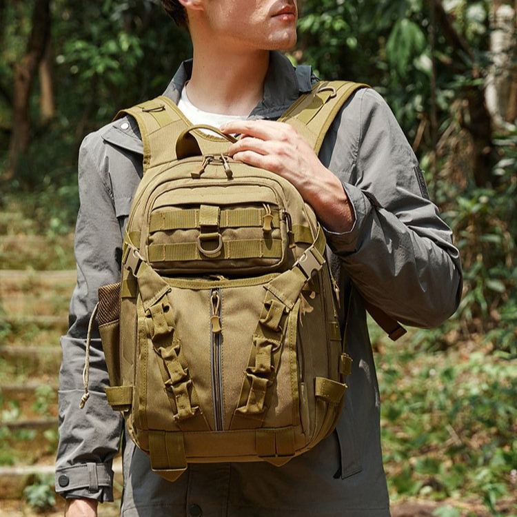 Large capacity travel mountaineering bag, professional outdoor tactical men's backpack, capable of flying in style_voghion.com