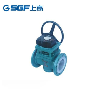 衬氟卡套旋塞阀 不锈钢二通阀X43F软密封防火手动法兰旋塞阀