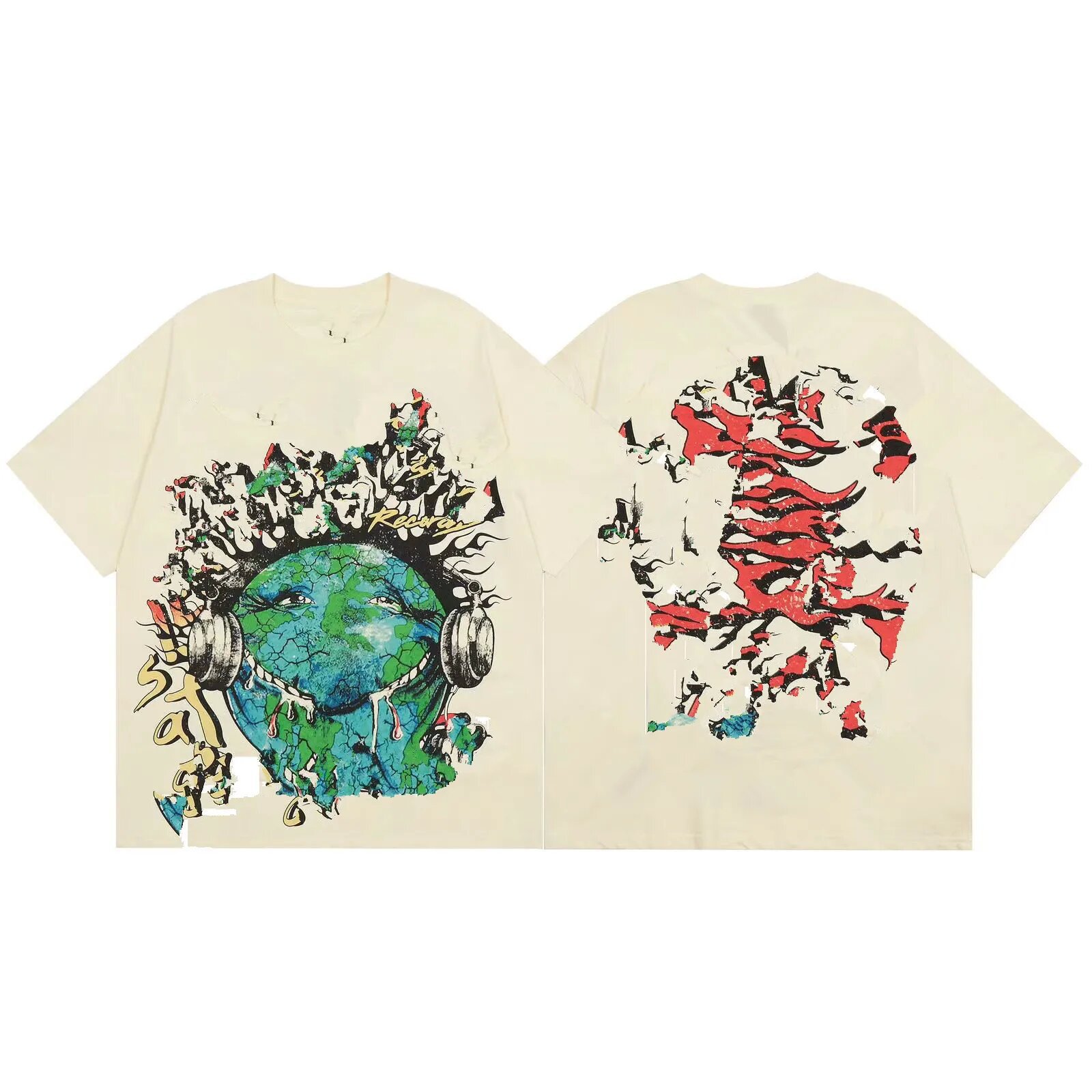 Verano nuevo estilo marca de moda europea y americana para hombres y mujeres camiseta de algodón casual suelta ajustada camiseta gráfica de manga corta de verano top de manga corta