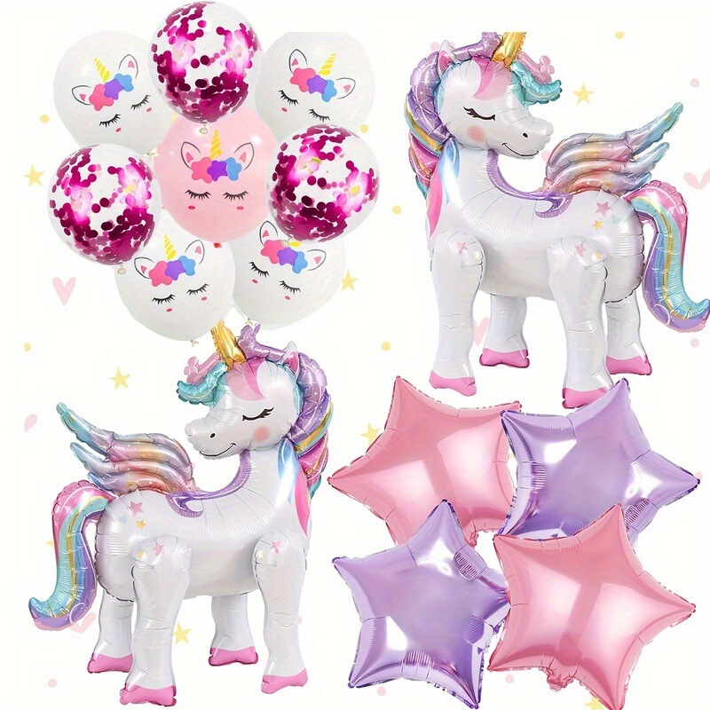 Cross-Border Set Unicorn 16-Piece Birthday Party, Holiday Celebration, Anniversary Celebration Birthday Party Decoration Cross-Border Set Unicorn 16-Piece Birthday Party, Holiday Celebration, Anniversary Celebration Birthday Party Decoration