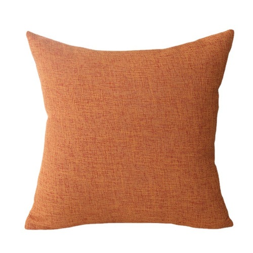 Solid color cotton and linen pillow Chinese style office pillow bedside soft bag cushion waist pillow back sofa pillow case customization