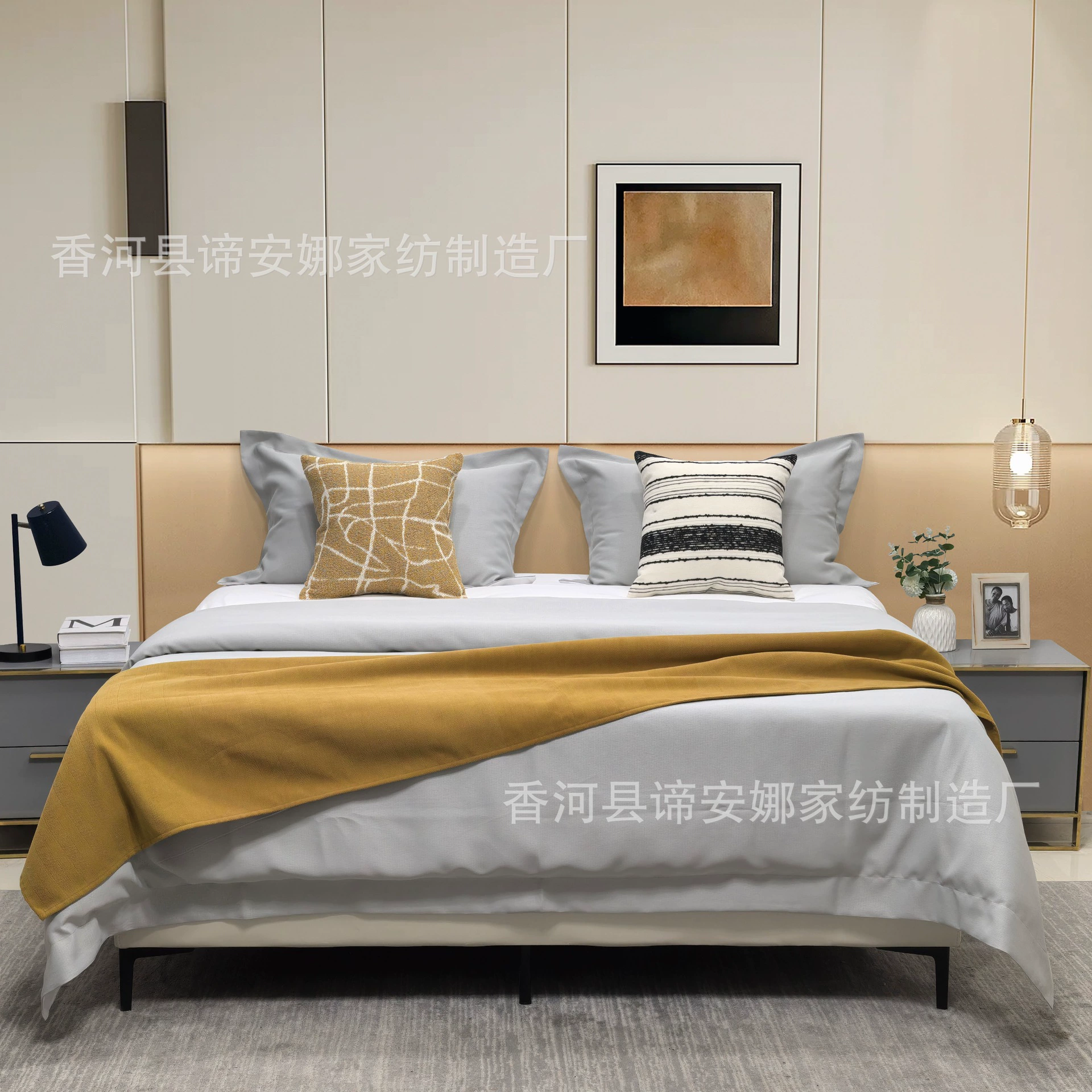 Модельный мебельный выставочный зал, поддерживающий постельные принадлежности Современный простой скандинавский простой мягкий мягкий стиль