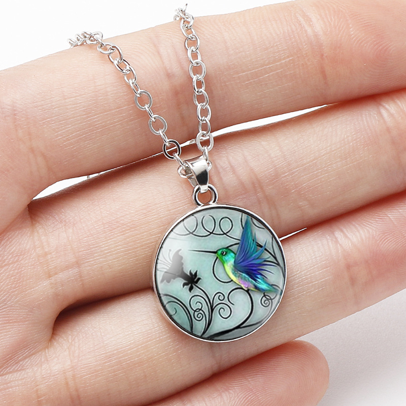 Pastoral Bird Alloy Mixed Materials Plating Unisex Pendant Necklace 1 Piece display picture 4