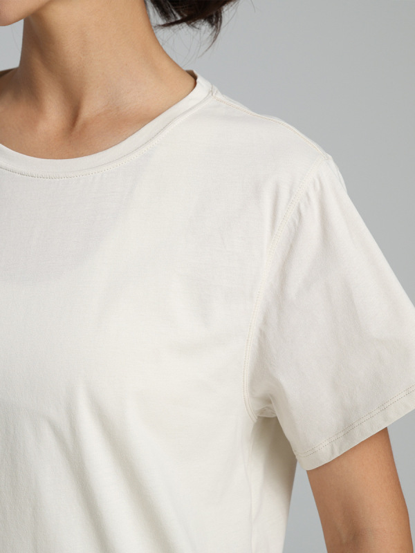 純綿ゆるいtシャツ夏の涼感速乾運動上着女性純色氷感半袖ヨガフィットネス服|undefined