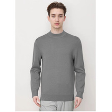 100羊毛衣男士中高领加厚针织衫男冬季圆领休闲宽松长袖打底衫男