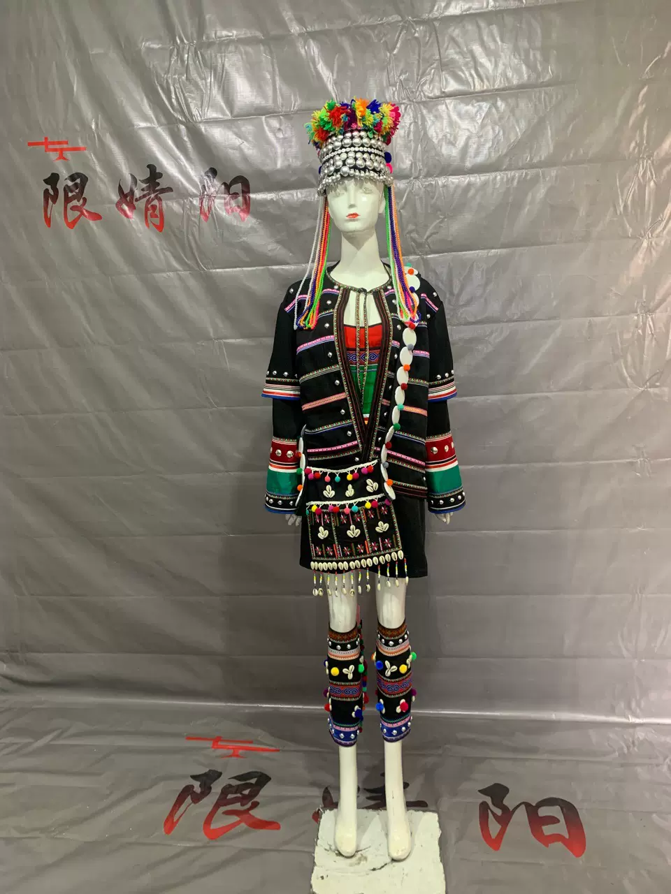 哈尼族服装女影楼写真少数民族女夏民族网红拍照西双版纳旅拍服饰