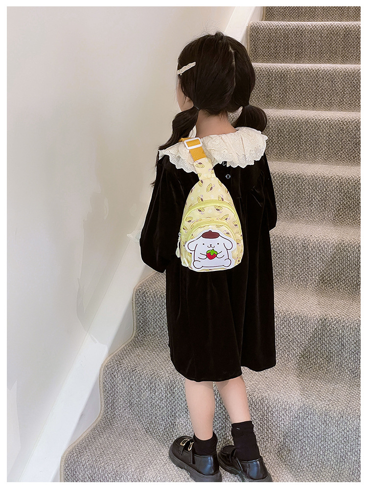 Wholesale new cross-border small-sized children's chest bags with double zippers and large capacity, cute single-shoulder bags for boys and girls in kindergartens undefined