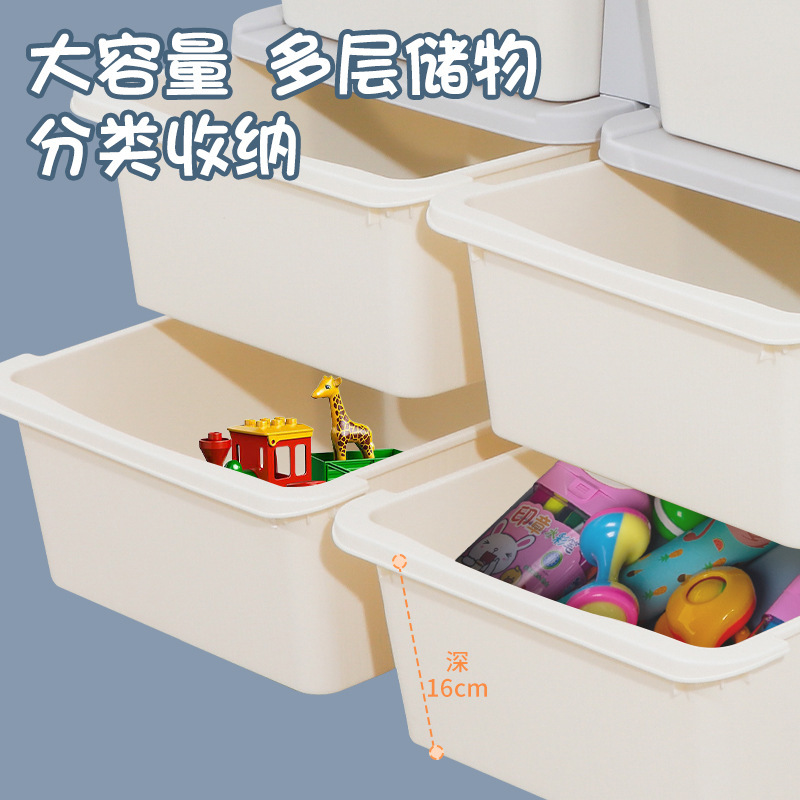 Gabinete de almacenamiento cerrado para juguetes infantiles, armario de almacenamiento multicapa de gran capacidad para juguetes infantiles, armario de acabado de juguetes