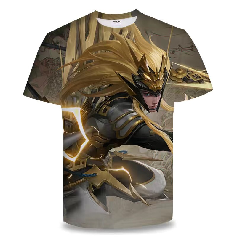 The Glory of the King Short-sleeved Ma Chao Shenwei King Short-sleeved T-shirt Supreme Treasure Li Bai Han Xinlan Xiaoyao Student Clothes