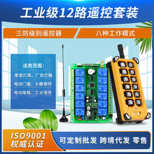 300m工业级DC12~48V AC380V12通道无线控制器桥式起重机系统接收