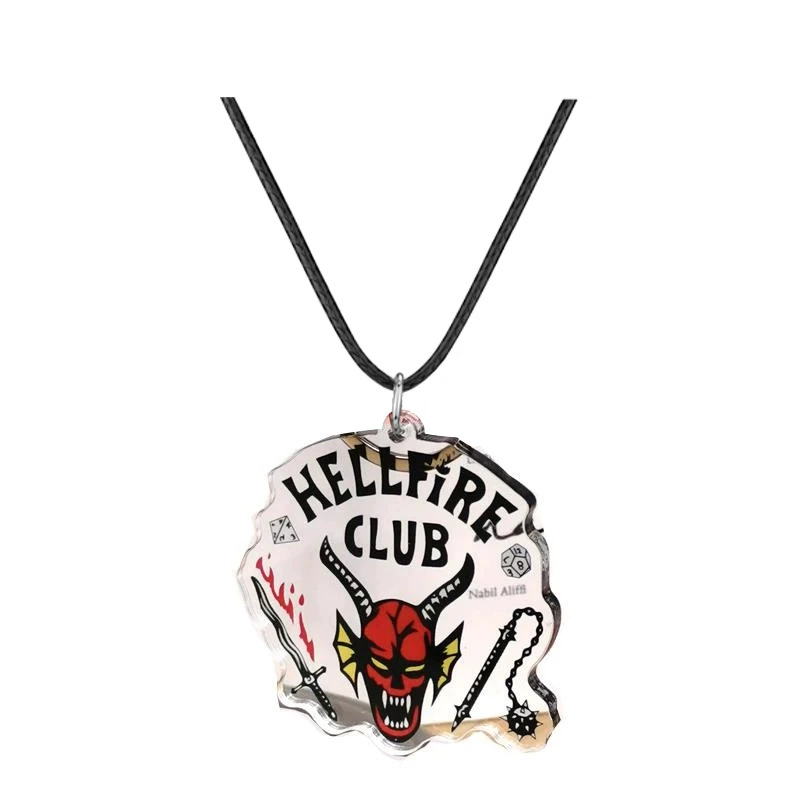 Американское драма странная история 4stranger Things Hell Fire Club Цветная игла цепь подвеска маленький подарок