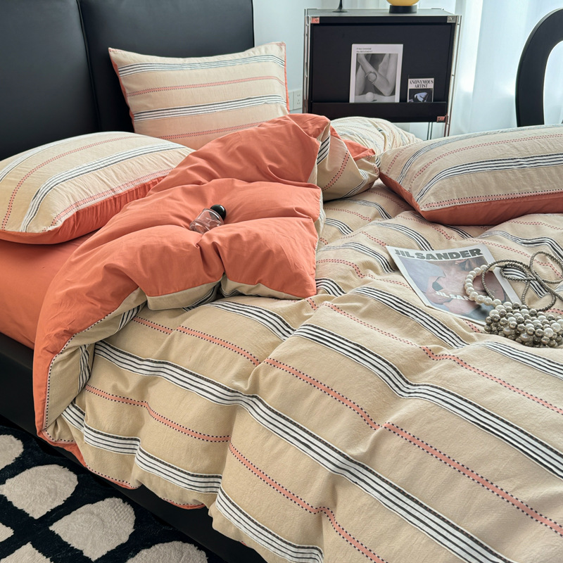 Nuevo tipo A bebés 40S algodón simple jacquard sábanas de moda AB cuatro piezas de cama de estilo de cama