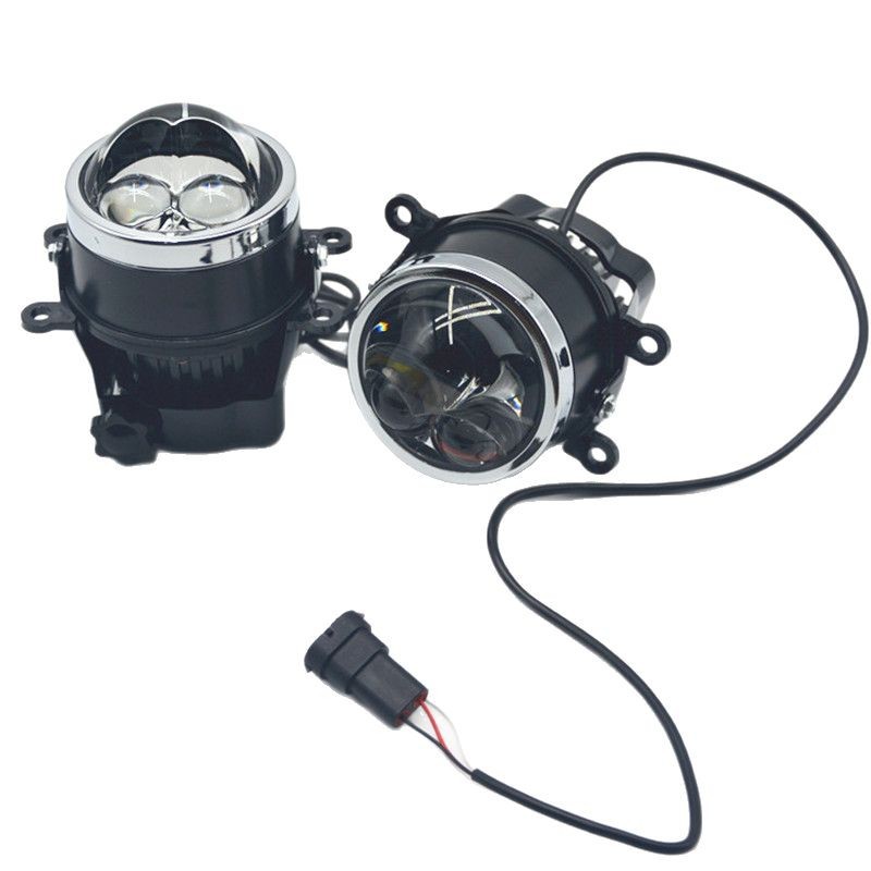 Aplicable a 06 - 12 Previa doble luz directa láser de niebla LED doble lente de luz de niebla de luz image 5
