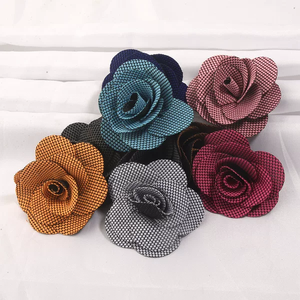 Imitation linen with butterfly clasp camellia accessory for evening party dress decoration, rose corsage, new Amazon product