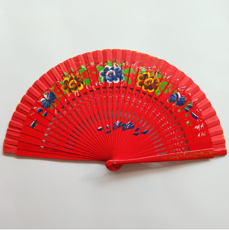 70g Weight Fan Home Textiles & Decor Type Wood Material Flower Pattern All Seasons Season Elegant Style Elegant Flower Wood Fan 9