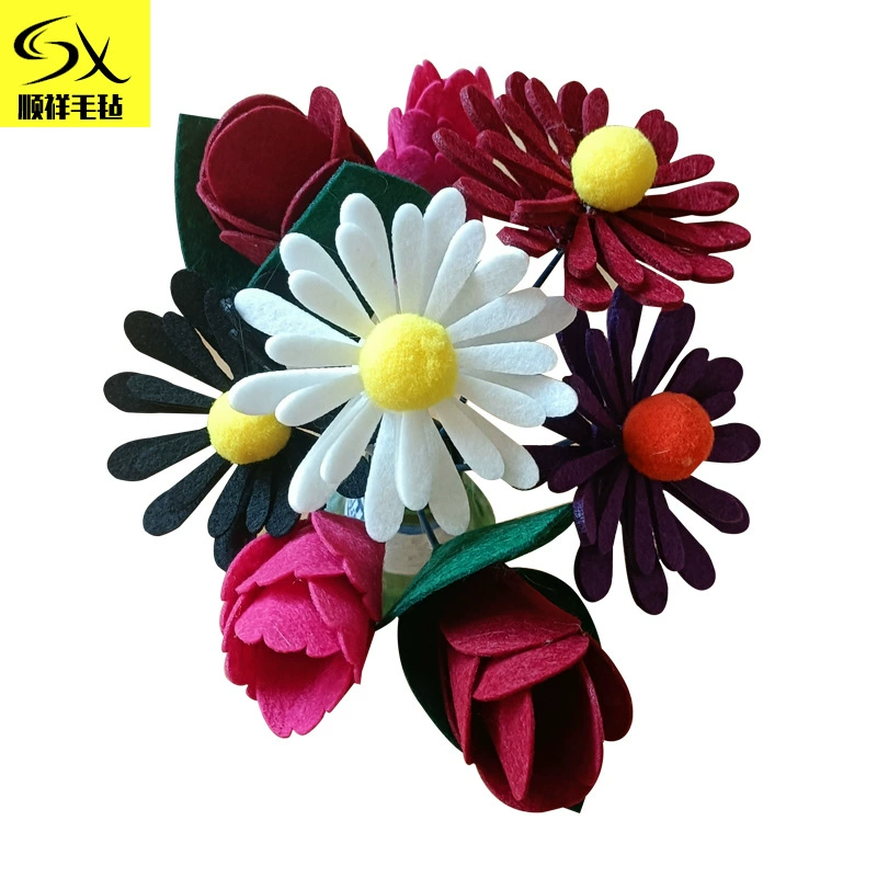 Новый войлочный цветок diy детский нетканый материал ручной работы