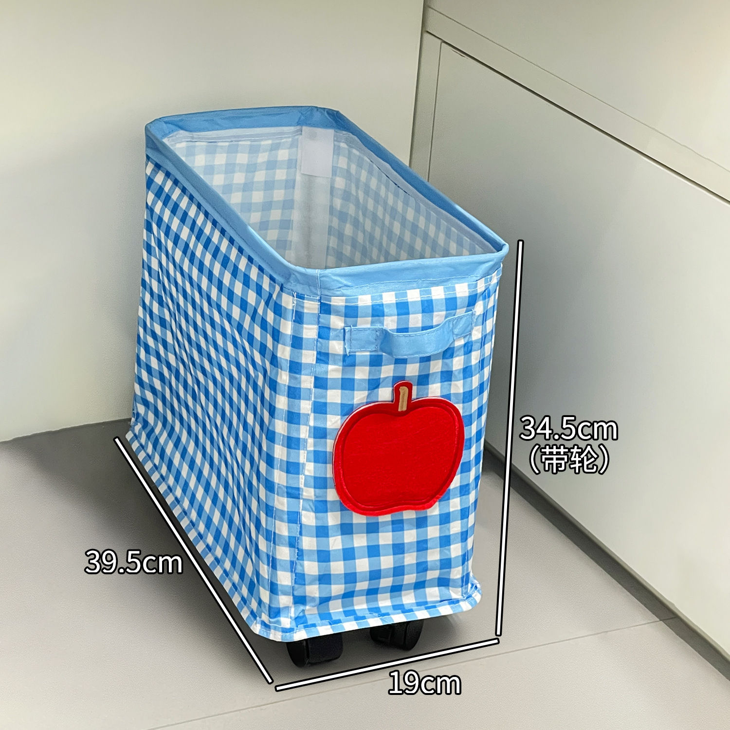 Estante de almacenamiento móvil debajo de la mesa de la estación de oficina dormitorio canasta de almacenamiento de bocadillos plegable