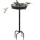American Style Vintage Iron Decoration Bird Feeding Water Bath Basin Garden Decoration Vertical Garden Bird Bath Feeding Bowl