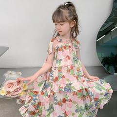 3137B Holiday Style Beach Dress-Pink Rose