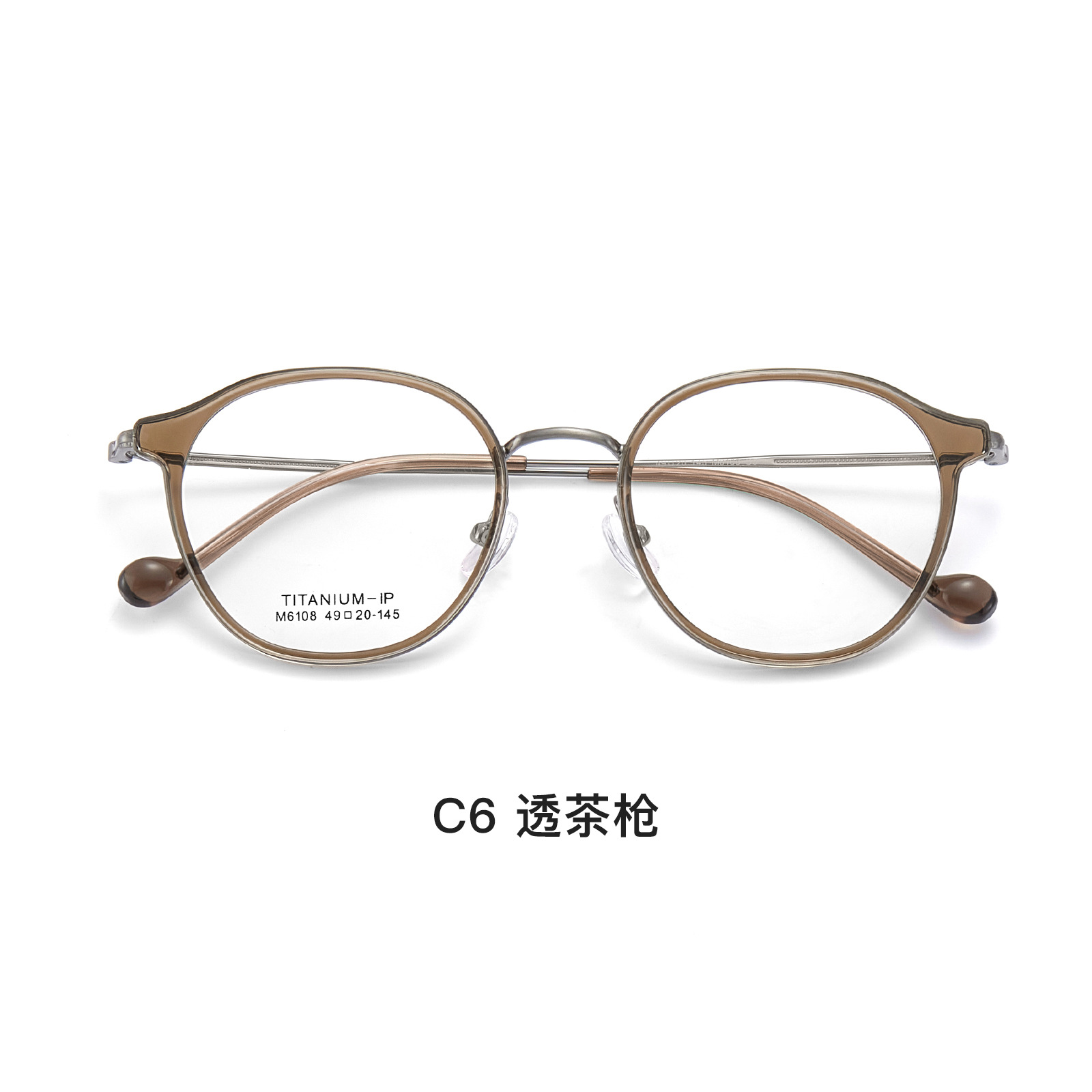 Monturas de gafas de titanio redondas, suaves y refrescantes, con patillas de titanio ultraelásticas que no aprietan el rostro, aptas para lentes graduadas, venta al por mayor desde Danyang.