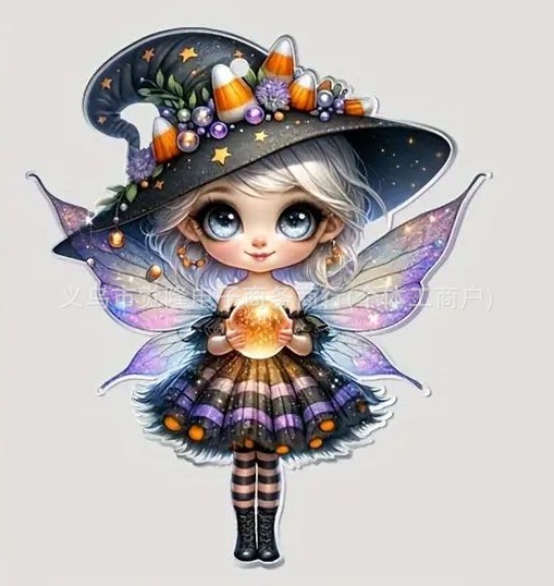 Nuevos productos transfronterizos de acrílico Halloween Elf de automóviles decoración colgante accesorios de llaves colgante soporte fijo image 12