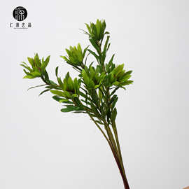 工厂直销 仿真花木百合植物绢布花艺 婚庆家居设计插花配材软装花