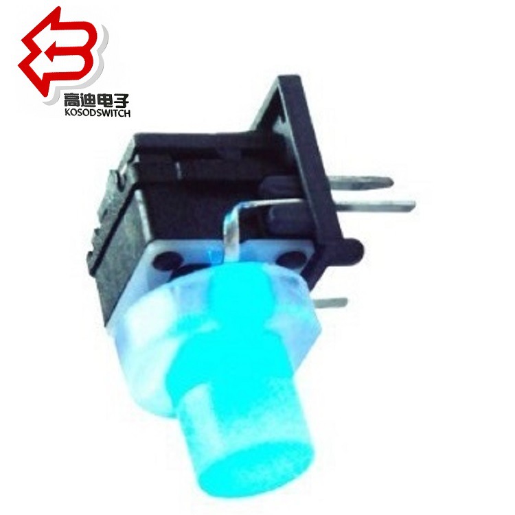 电器迷你轻触带灯开关 通讯设备带灯按钮开关 侧插90度带灯开关