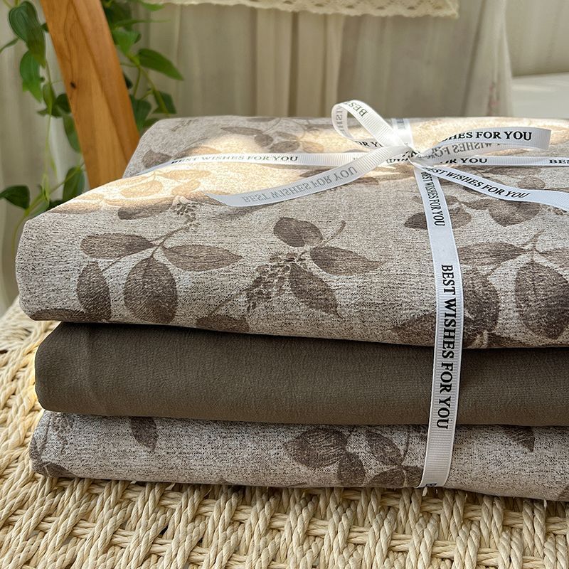 Class a High-End Double-Layer Cotton and Linen Quilt Cover Bed Sheets Four-Piece Set Student Dormitory Pillowcase Three-Piece Set 4-Piece Set