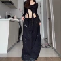 宽松美式街舞休闲阔腿裤