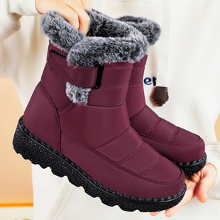 Snow Boots for Women 2025 Winter New Thick-Soled Short Boots Cross-Border Wholesale Cold-Proof Cotton Boots Fleece-Lined Warm Long Boots for Women
