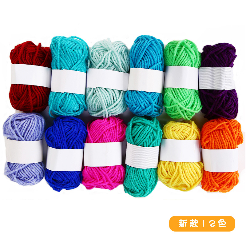 Colorido bola de lana de los niños hechos a mano DIY tejido pegatinas kindergarten materiales hechos a mano