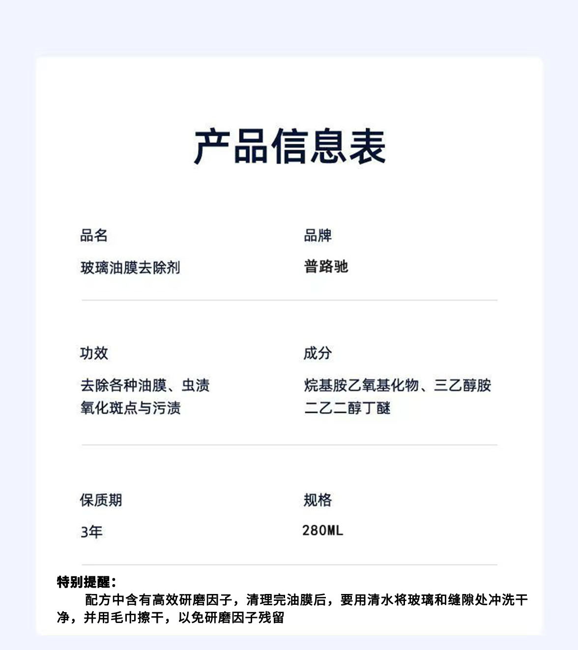 Premium Puluqi Glass Oil Film Remover Spray, Oil Film Removal Magic Tool, Windshield Bird Droppings Oil Film Cleaner