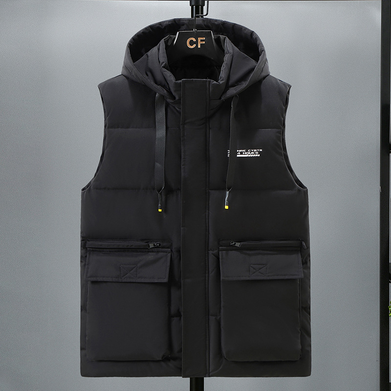 2022秋冬季羽绒马甲男潮流帅气坎肩无袖马夹外套保暖男士大码厚背