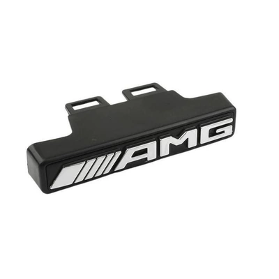 Suitable for Mercedes-Benz G-Class G63, new AMG front grille emblem, modified car emblem, Brabus front grille emblem (Car logo) - amg-silver-logo-on-the-front-grille