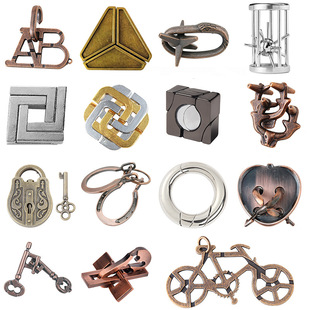 puzzle zinc alloy intelligence unlock suit nine series puzzle toy kongming luban lock organ box