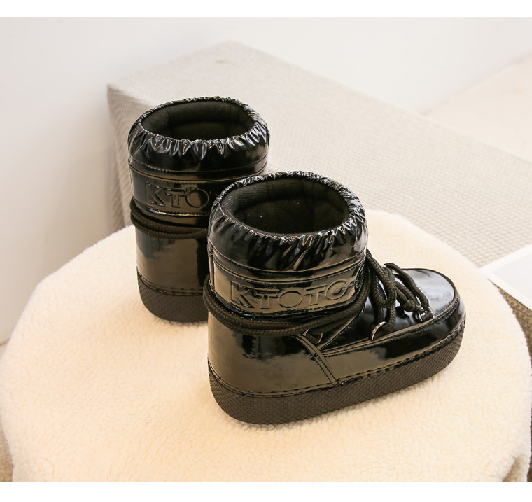Winter ski short snow boots waterproof platform boots_voghion.com