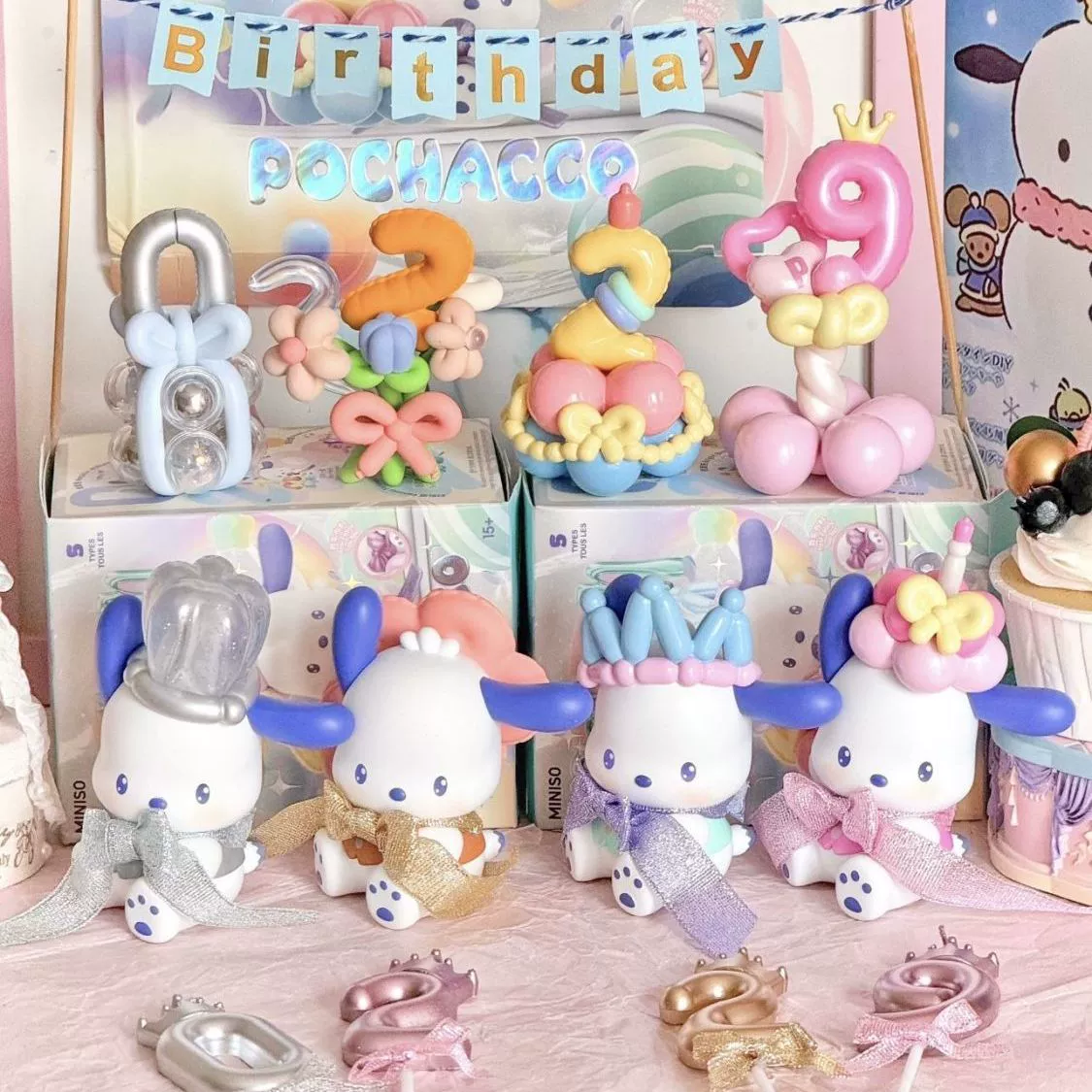 Sanrio, шарик, минифигура, милая настольная кукла, подарок на день рождения