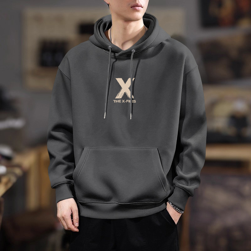 Peso pesado chaqueta con capuz para hombres primavera y otoño marca de moda de alta calle pesado abrigo holgado estudiantes estilo de Hong Kong suéter universal