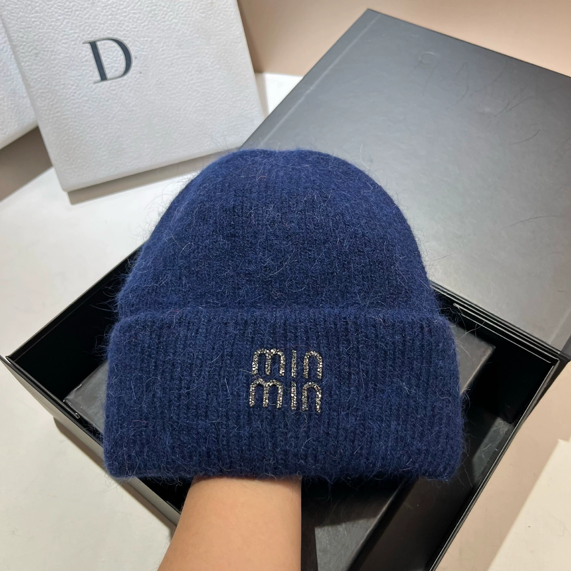 Keep warm velvet knitted hat, Korean style, increased thickness