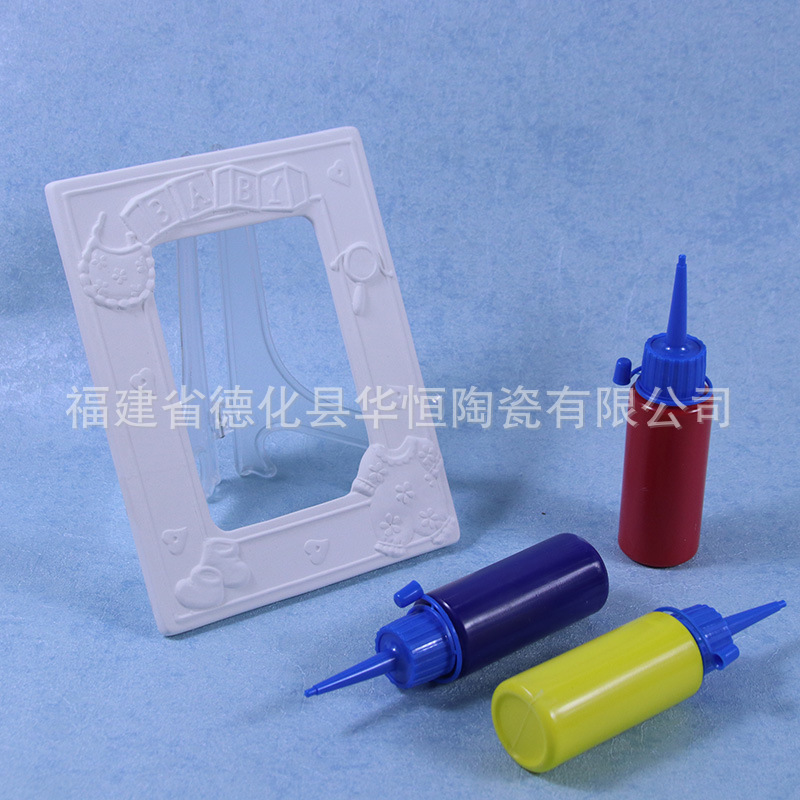 Cross-Border Hot-Selling Ceramic Photo Frame Customized Handmade Graffiti Baby Photo Kidsren's Toy Photo Storage Decoration