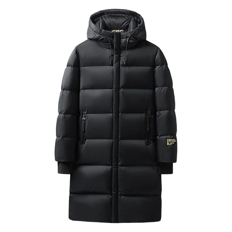 Black Gold down Jacket Men's Winter Thickeneded Mid-Length Couple 2025 New Classy Boys Youth Trendy Brand Winter
