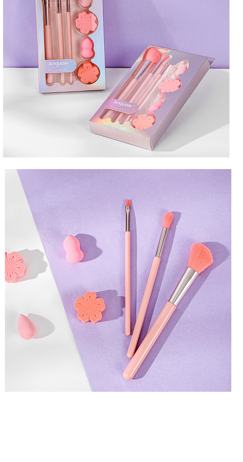 Cute Artificial Fiber Plastic Handgrip Makeup Tool Sets 1 Set display picture 1