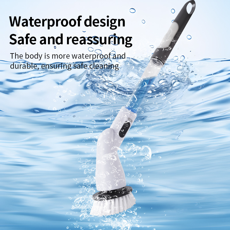 Líquido transfronterizo cepillo de limpieza eléctrica multifuncional de baño resistente al agua de mano 8 en 1 cepillo de cocina de baño