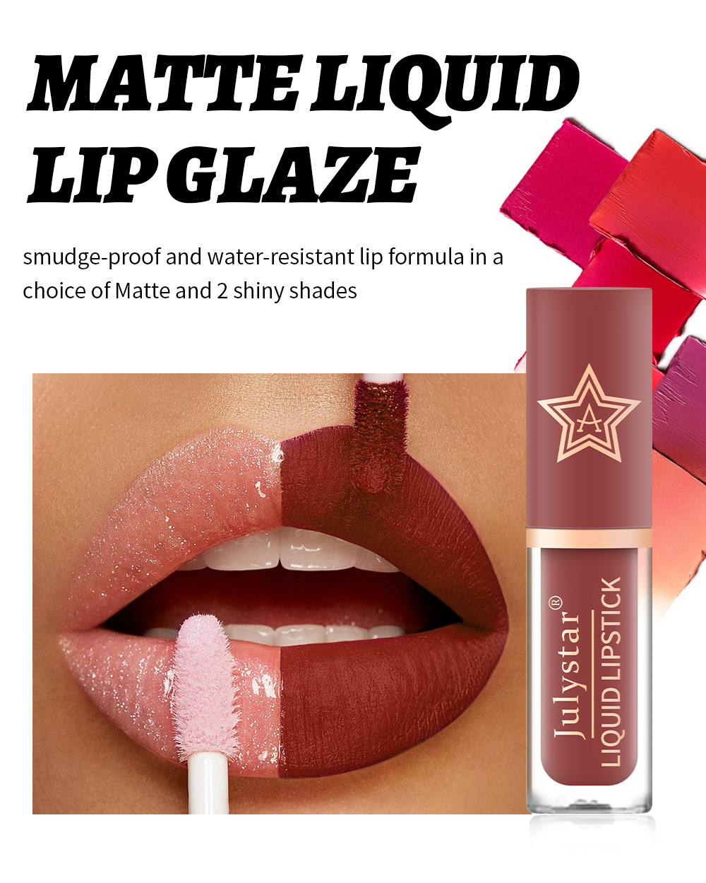 Carina Maquillage mat, décoloration, boîte de vernis à lèvres antiadhésive, ensemble de rouge à lèvres naturel tridimensionnel hydratant et longue durée_voghion.com