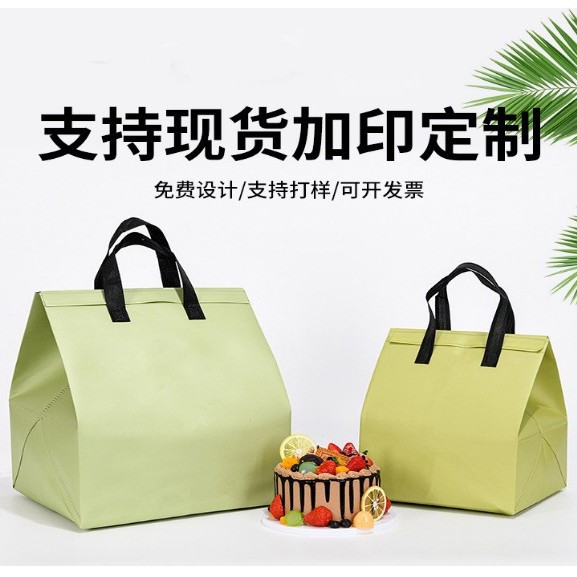 蛋糕保温袋手提加厚无纺布外卖袋打包袋铝箔一次性手提袋奶茶保温