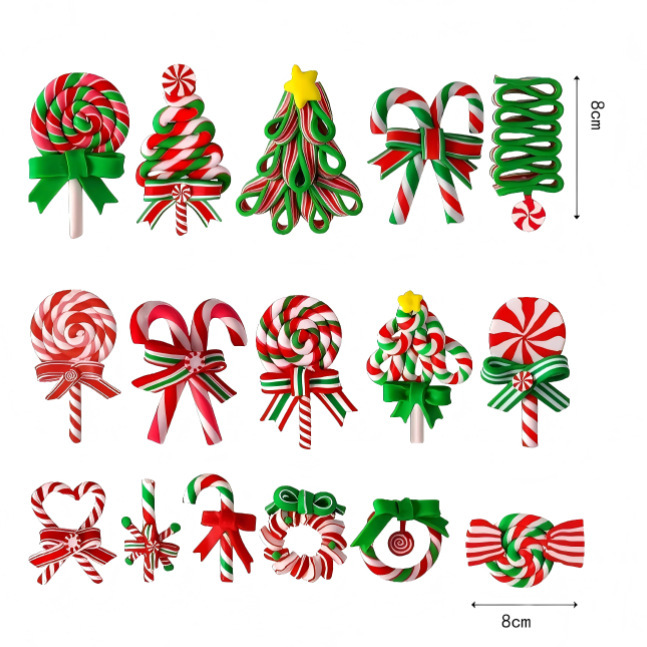 新しいクリスマスツリー木製ペンダントクリスマスキャンディーカラー木製ペンダント|undefined