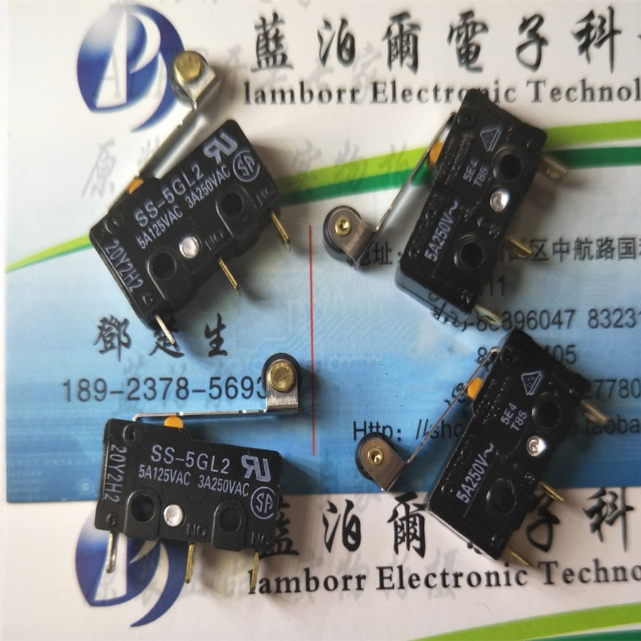 SS-5GL2  小型行程限位开关 微动开关 带柄滚轮